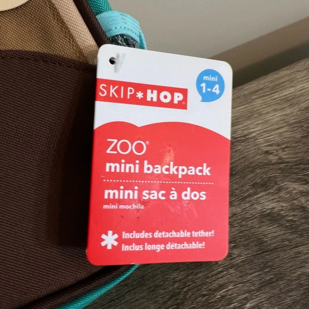 Skip Hop Zoo Preston Pug Mini Backpack w Detachable Tether Preschool